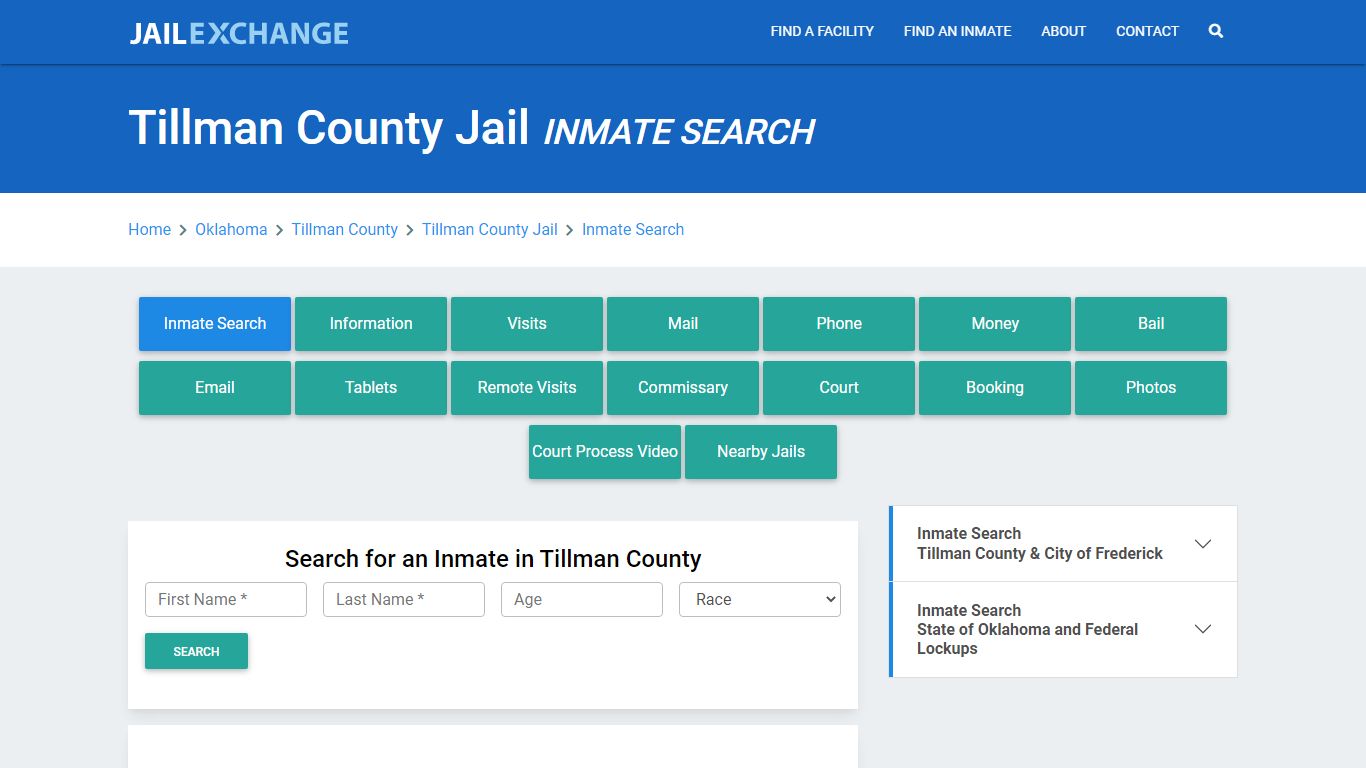 Tillman County Jail, OK Inmate Search: Roster & Mugshots