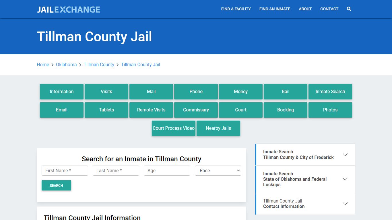 Tillman County Jail Roster Lookup, OK, Inmate Search